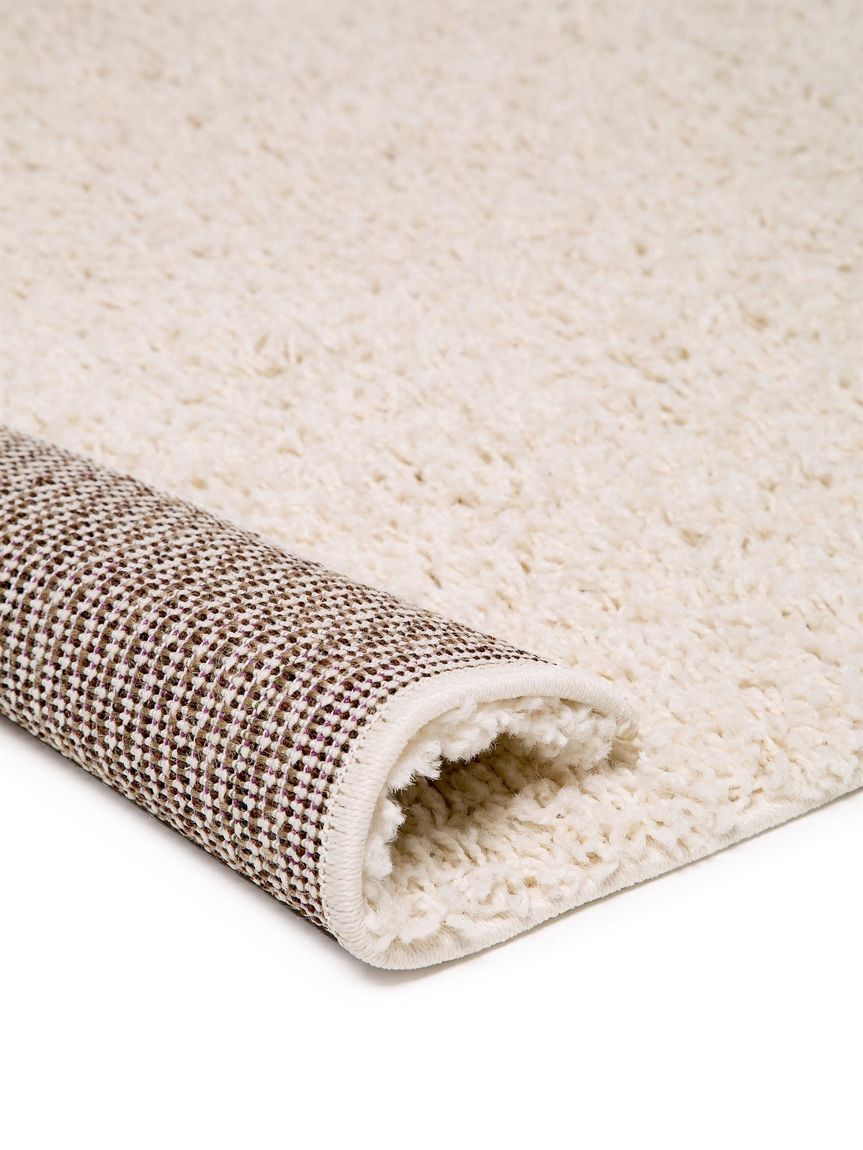 Hochflorteppich Läufer Swirls 80x300 cm Beige
