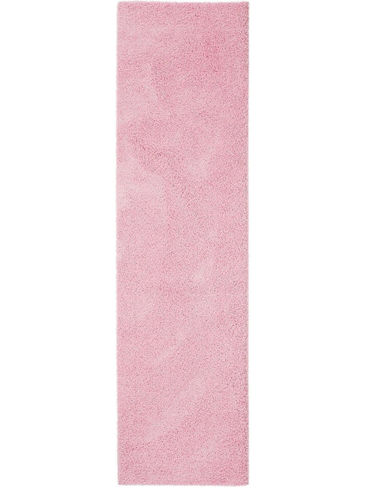 Hochflorteppich Läufer Swirls 80x300 cm Rosa