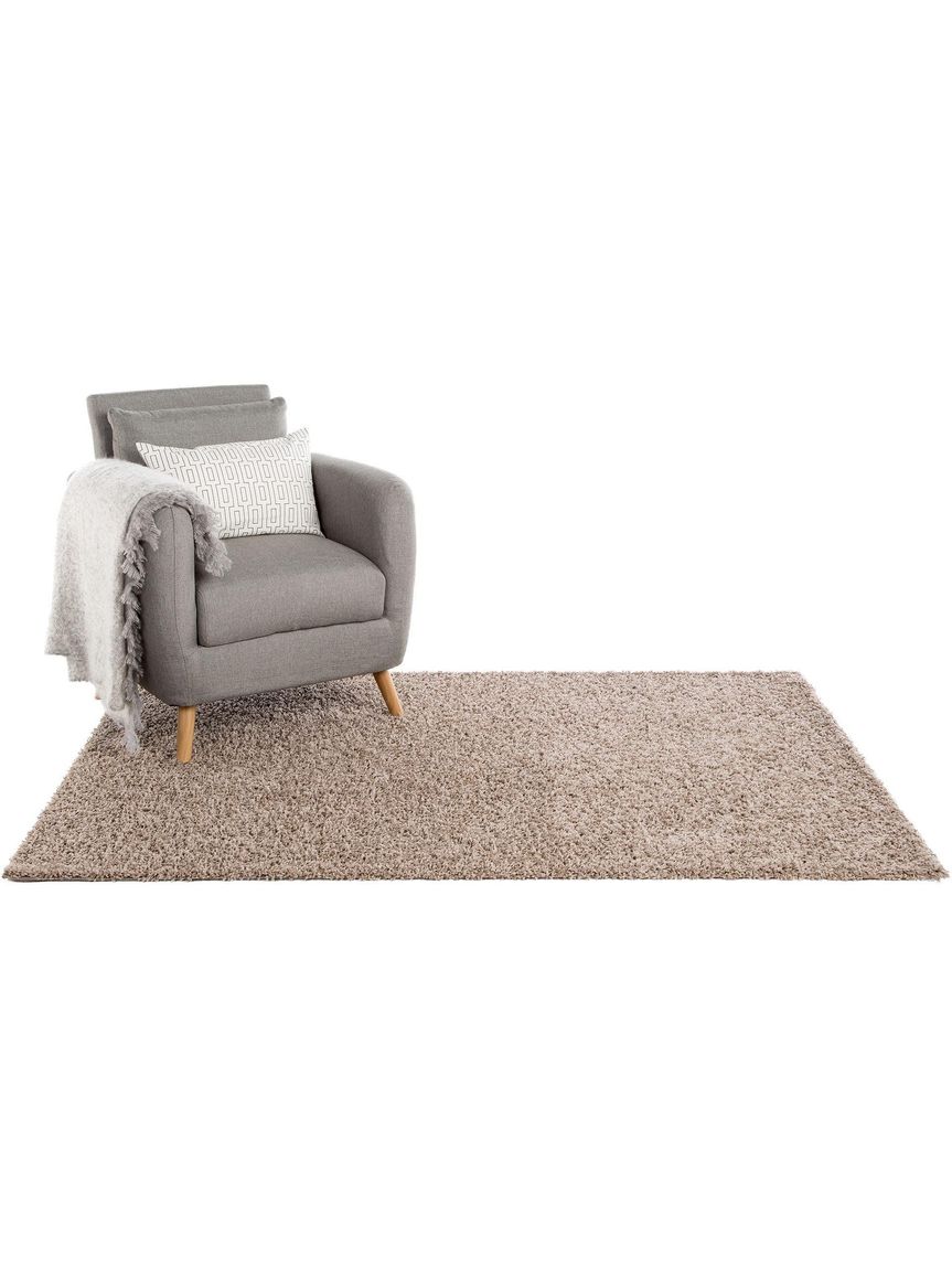 Hochflorteppich Swirls Taupe