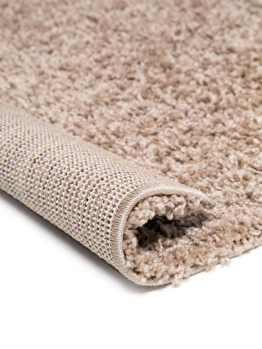 Hochflorteppich Swirls Taupe