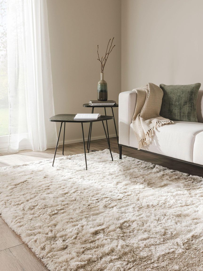Hochflorteppich Whisper Beige