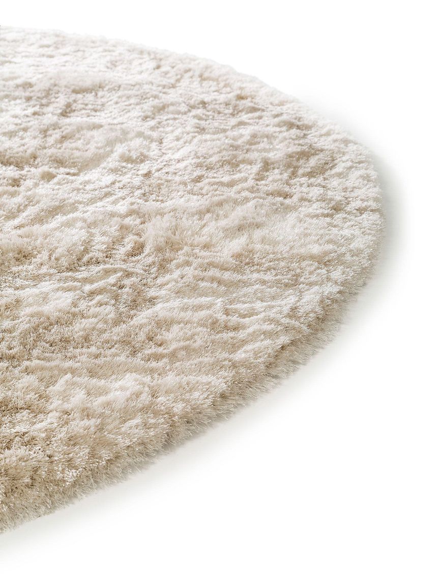 Hochflorteppich rund Whisper Beige