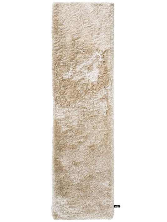 Hochflorteppich Läufer Whisper 80x300 cm Beige - Voelpe