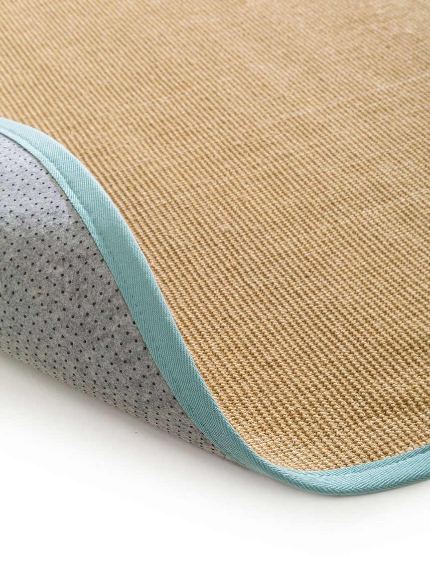 Sisalteppich rund Sisal Blau