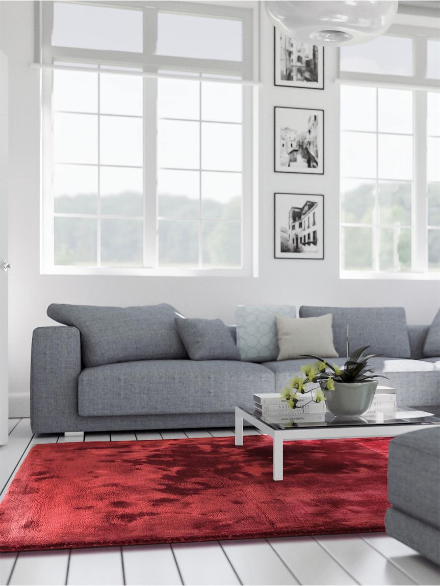 Viskoseteppich Donna Rot