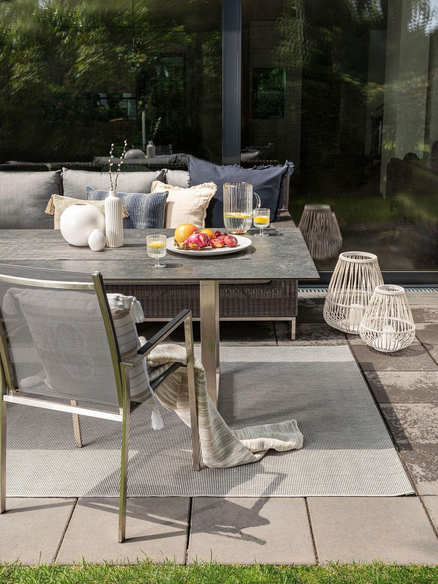 In- & Outdoor Teppich Metro Hellgrau