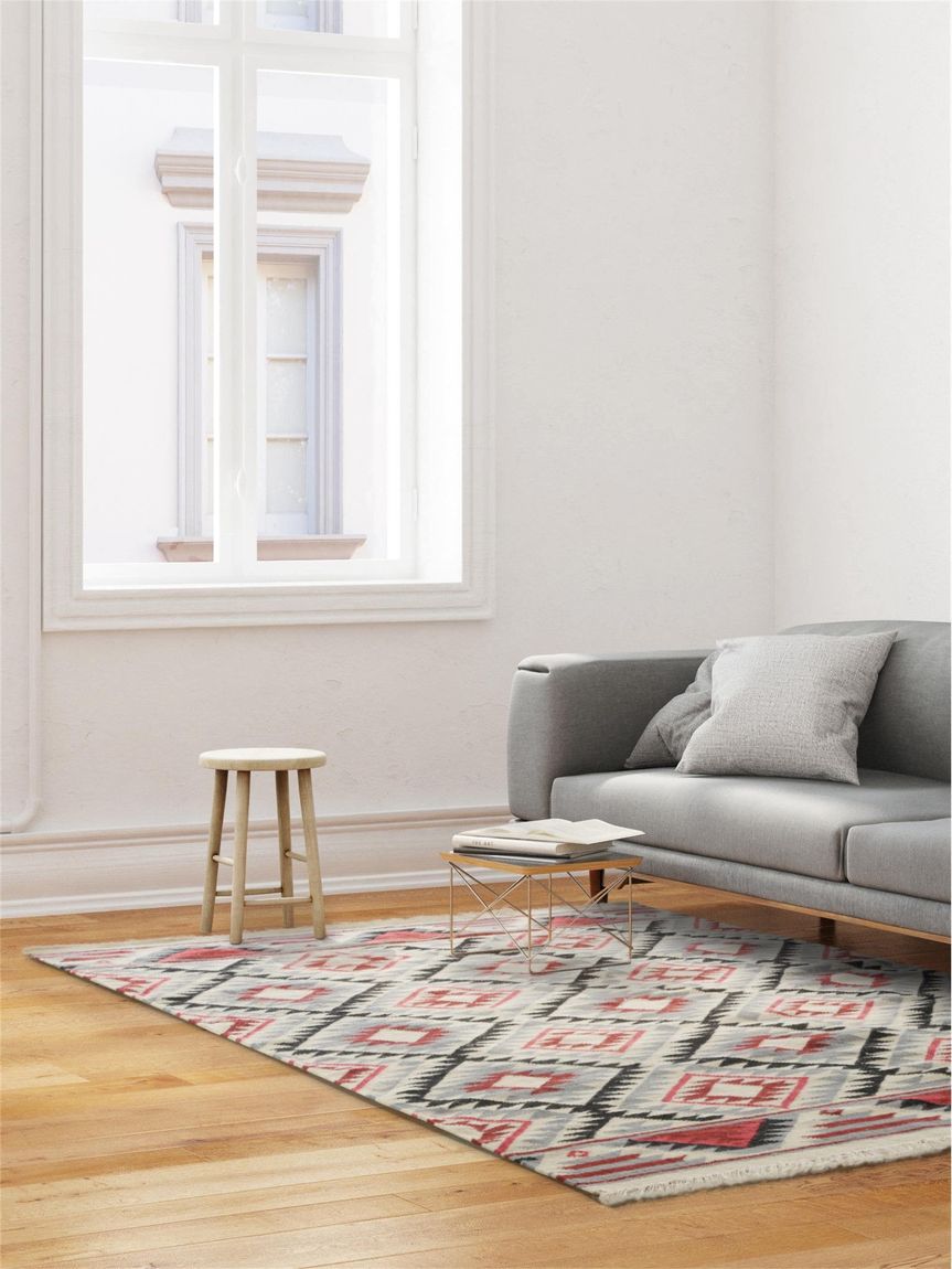 Wollteppich Fresh Kelims 160x230 cm Rot