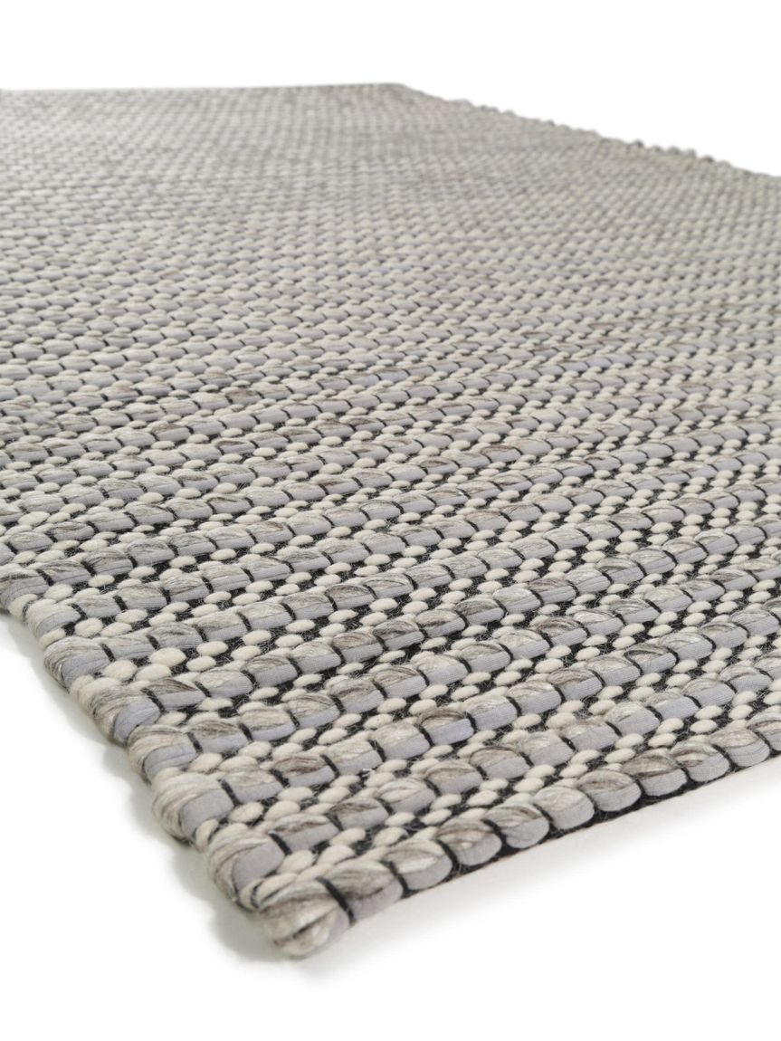 Wollteppich Pune 200x290 cm Grau