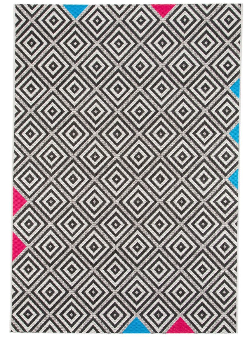 In- & Outdoor Teppich Capri 120x170 cm Blau / Rosa