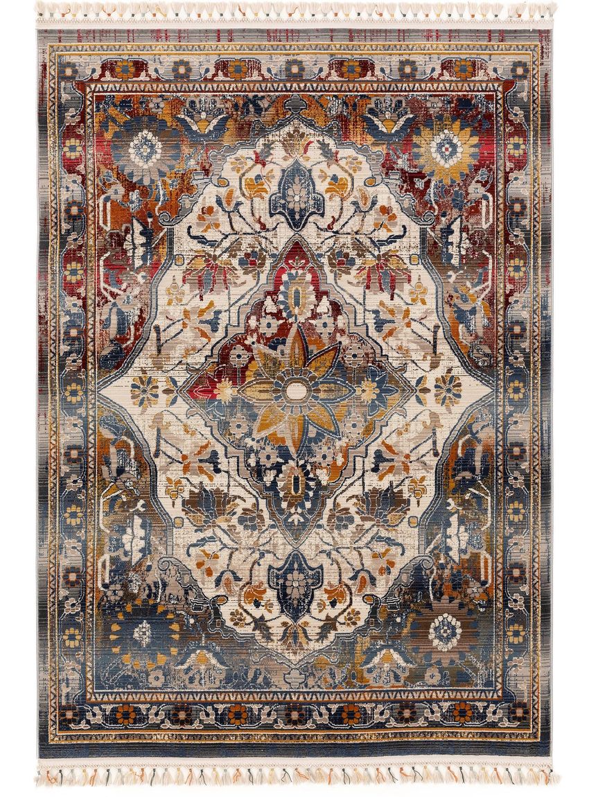 Teppich Simsala Beige / Blau