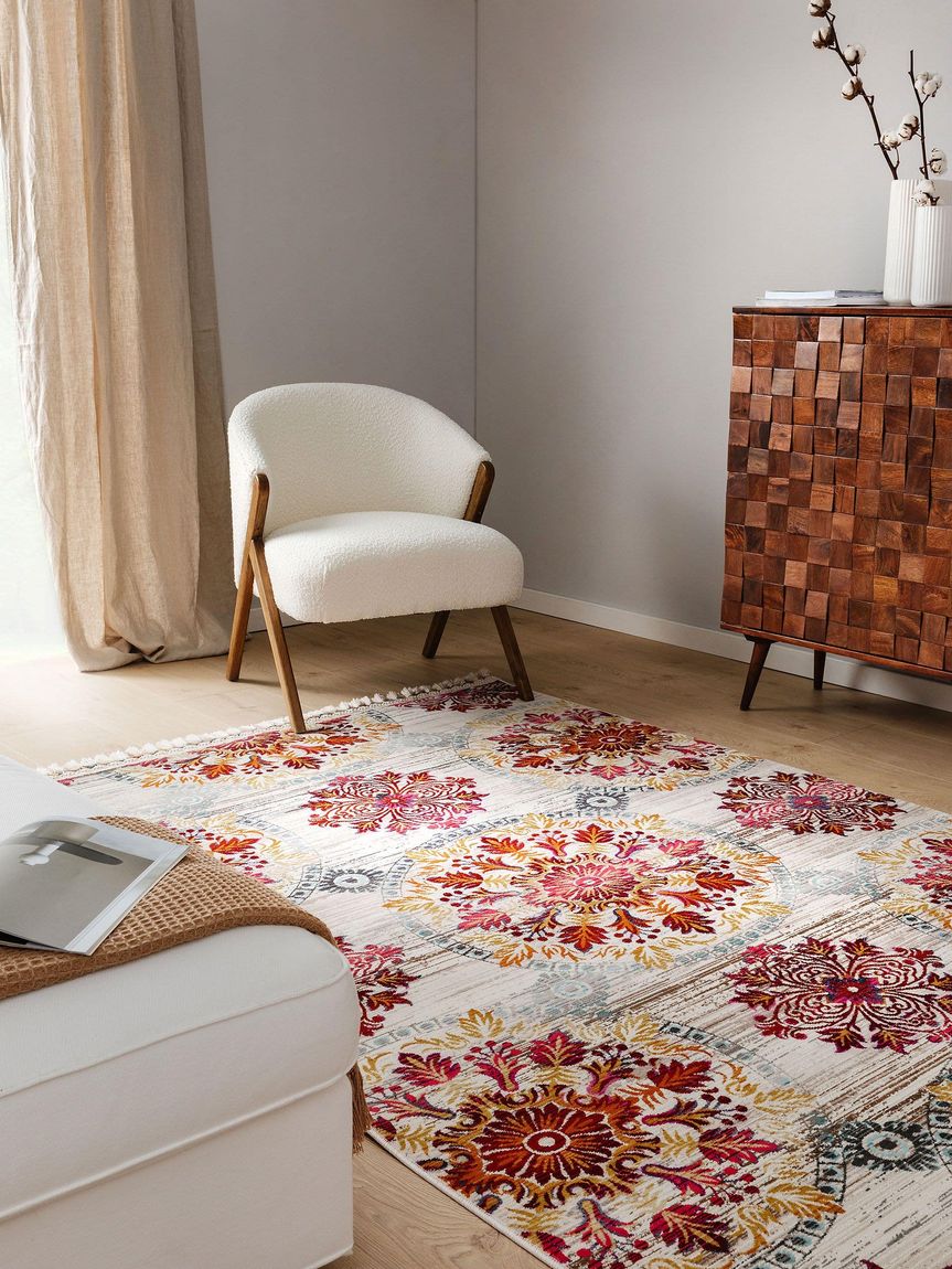 Teppich Simsala Beige / Bunt