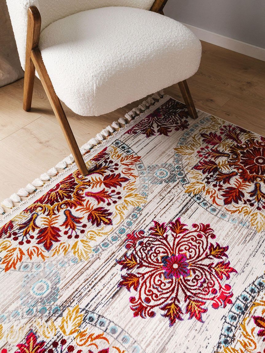 Teppich Simsala Beige / Bunt