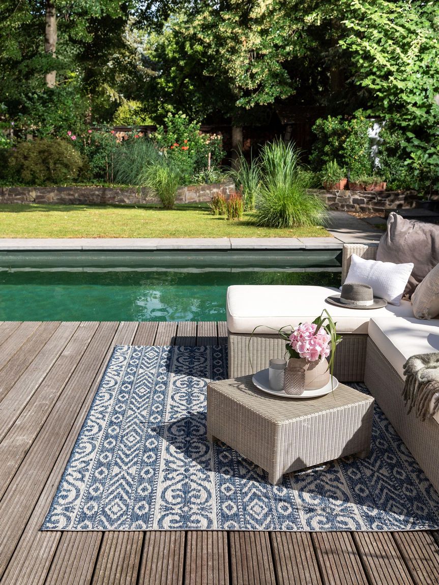 In- & Outdoor Teppich Cleo Blau