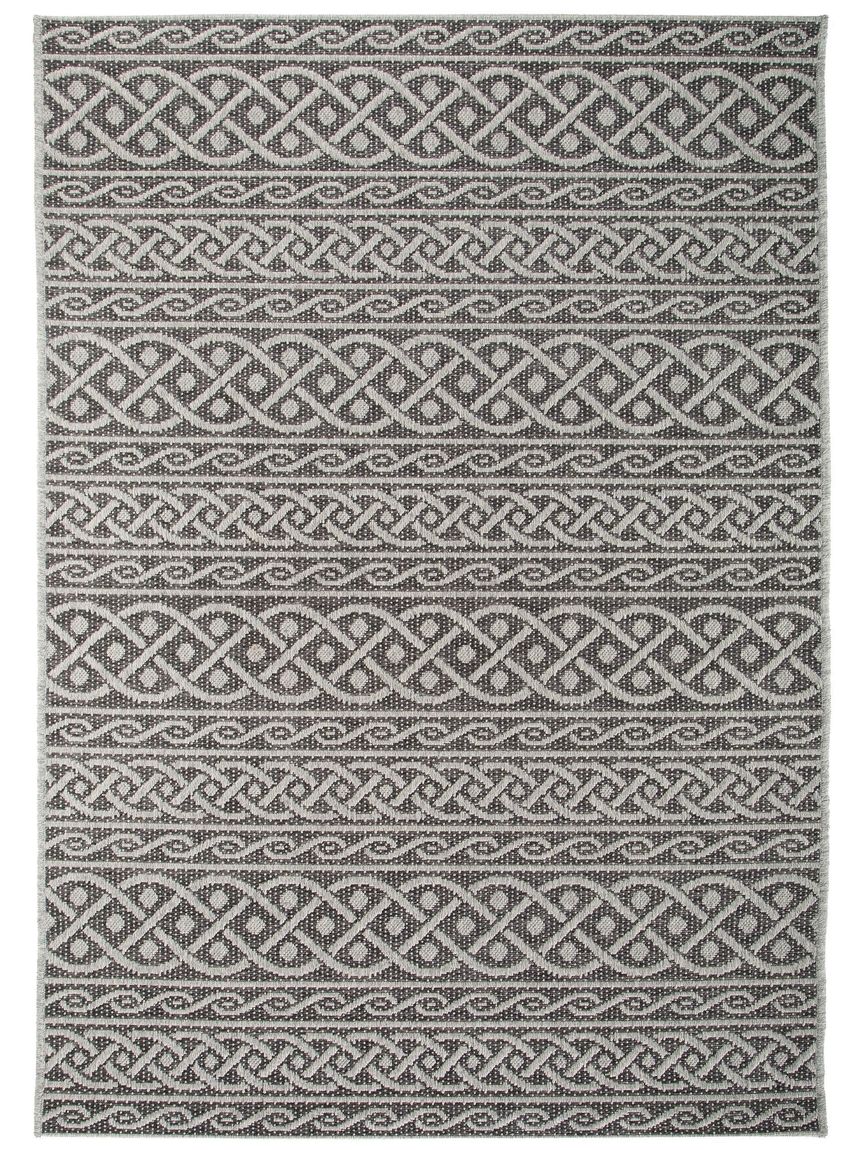 In- & Outdoor Teppich Canvas 100x150 cm Schwarz