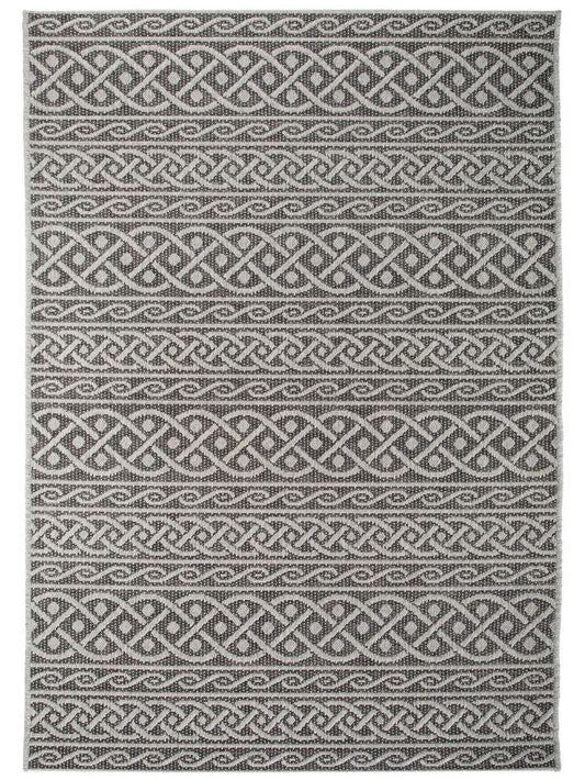 In- & Outdoor Teppich Canvas 100x150 cm Schwarz