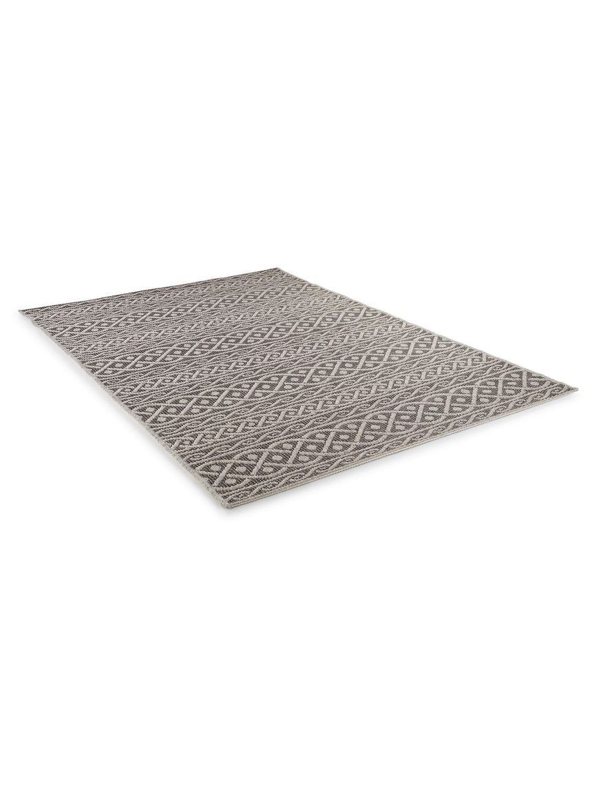In- & Outdoor Teppich Canvas 100x150 cm Schwarz