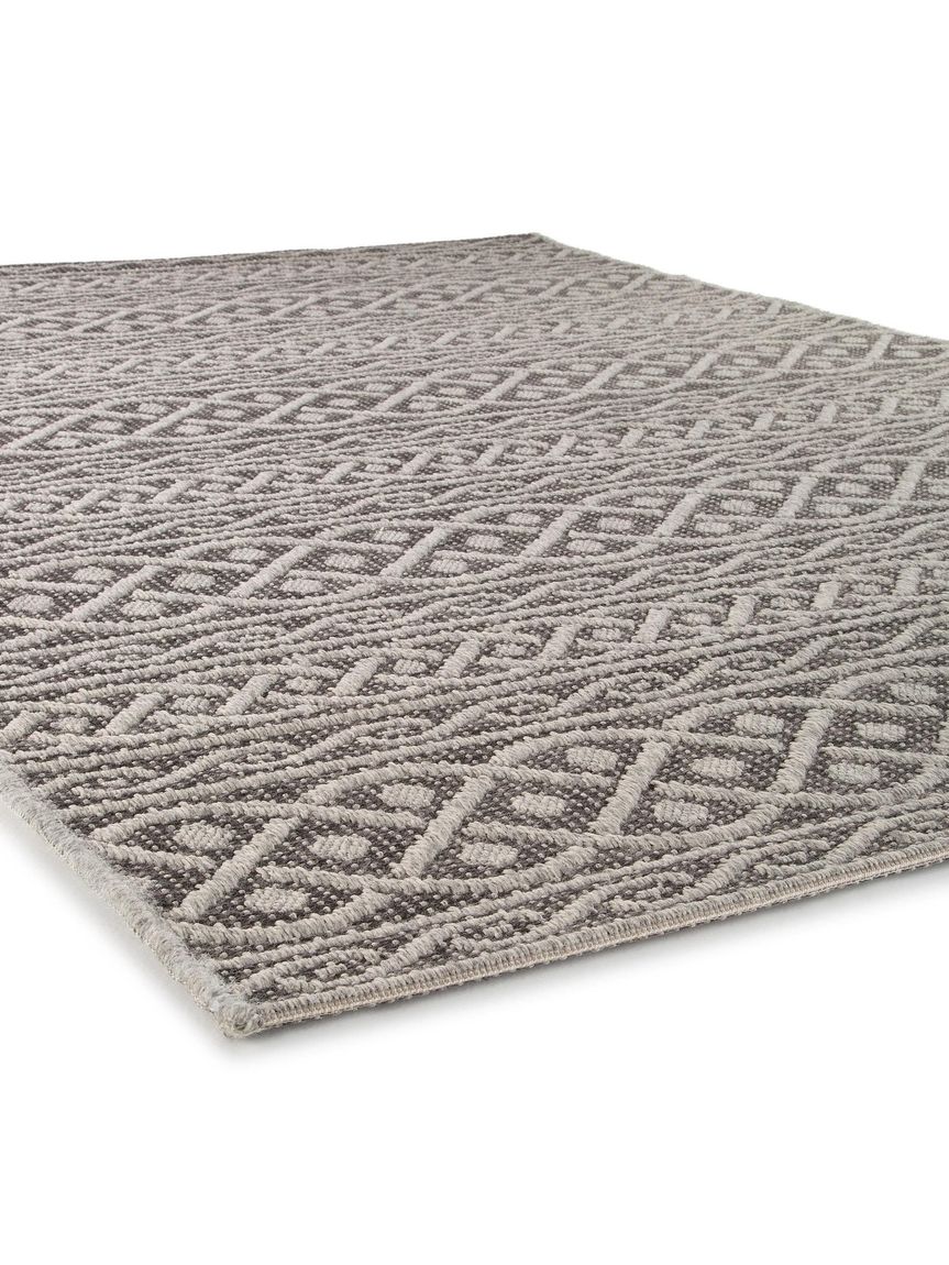 In- & Outdoor Teppich Canvas 100x150 cm Schwarz