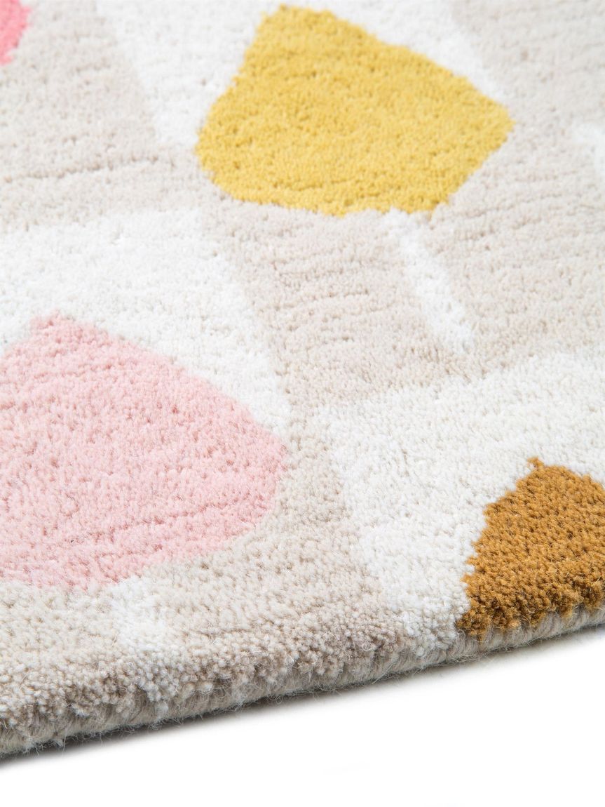 Wollteppich Sula 140x200 cm Beige / Rosa