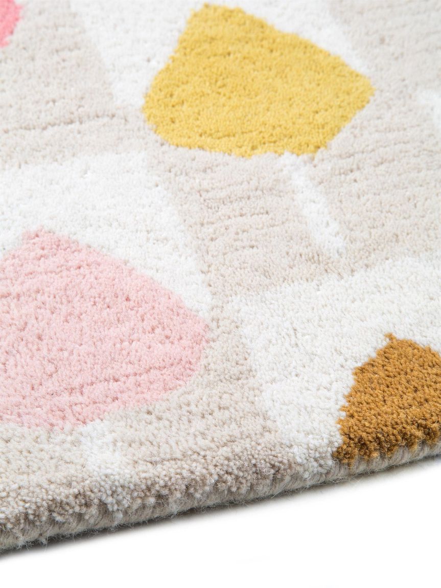 Wollteppich Sula 140x200 cm Beige / Rosa