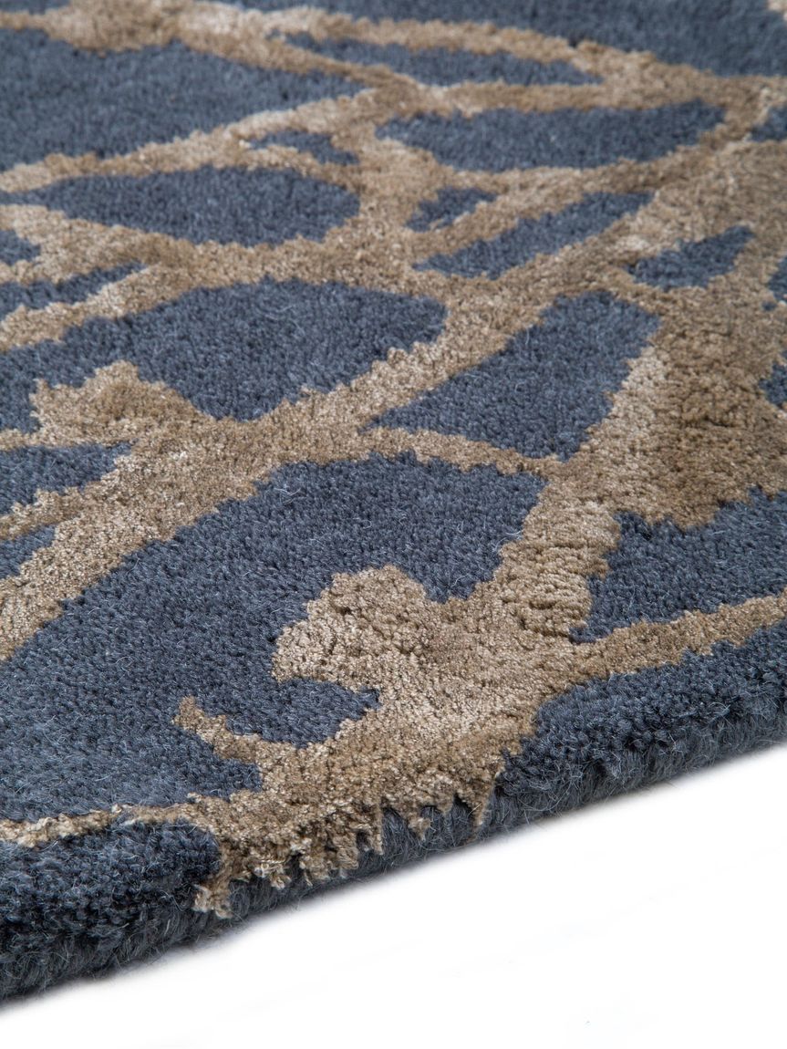 Teppich Meadow 170x240 cm Blau / Braun