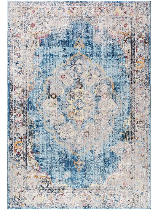 Teppich Tara Bunt / Blau