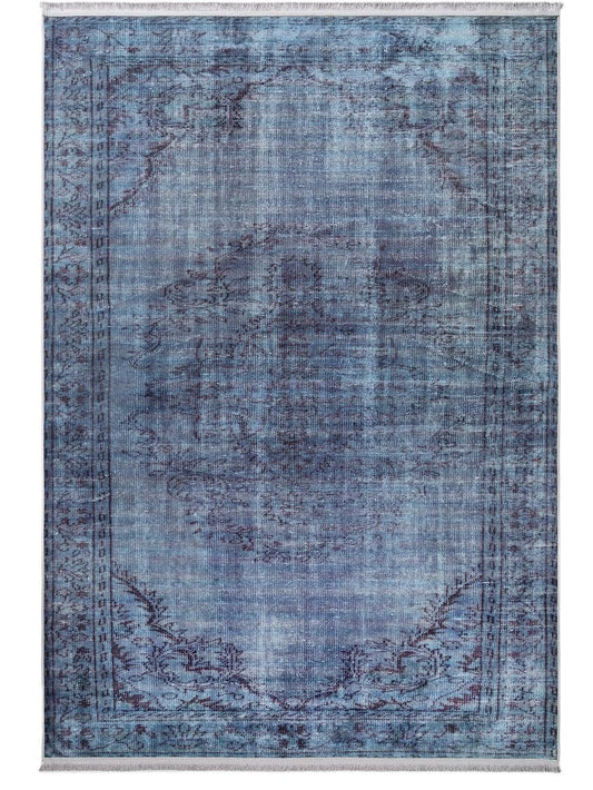 Teppich mit Print Siljan Blau
