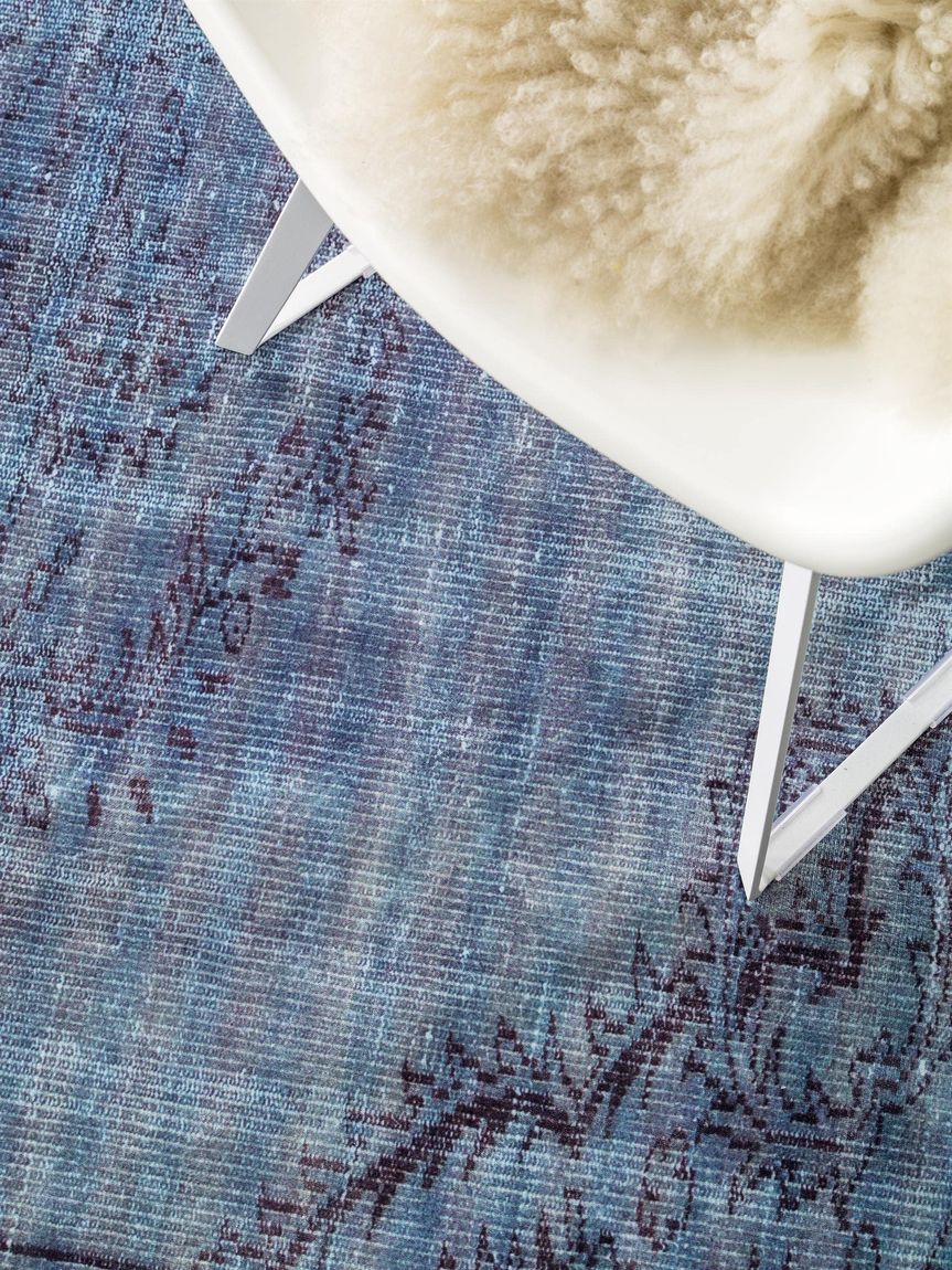 Teppich mit Print Siljan Blau