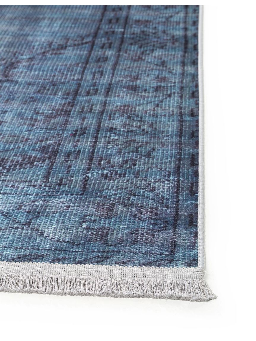 Teppich mit Print Siljan Blau