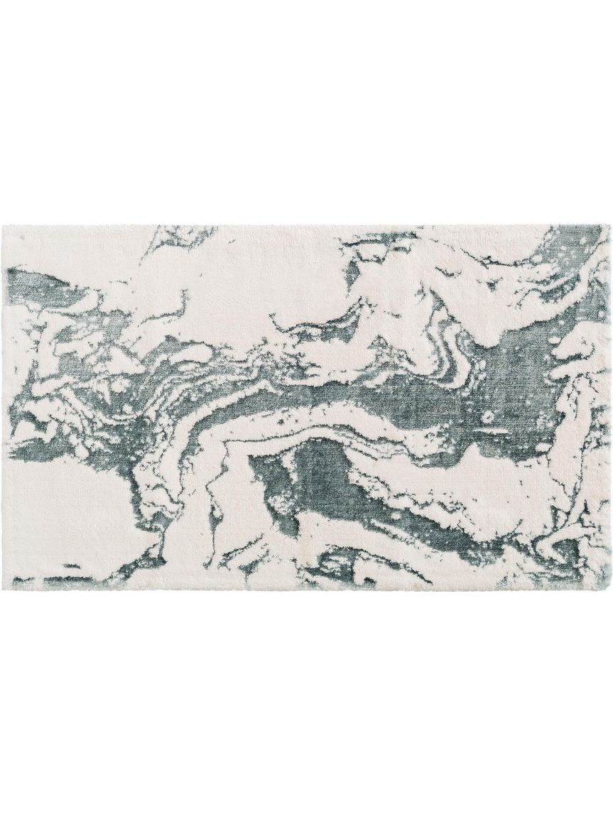 Badematte Luis 60x100 cm Beige / Türkis