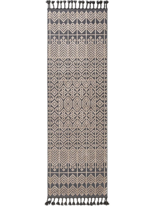 Teppich Läufer Laila 80x240 cm Beige / Schwarz