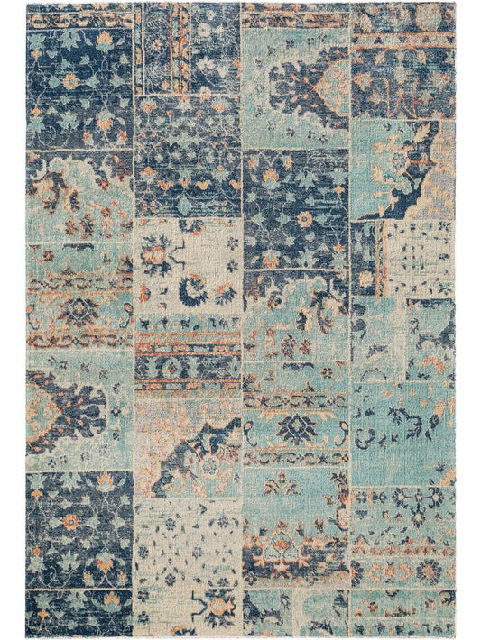 Flachgewebeteppich Stella 120x170 cm Bunt / Blau