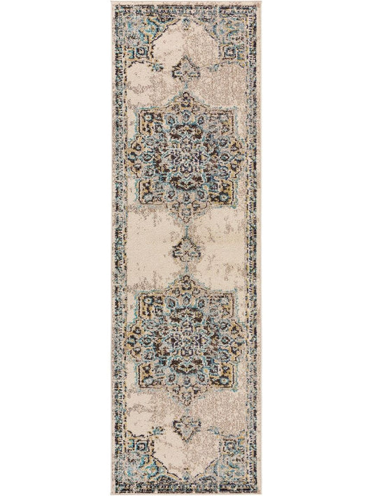 Läufer Casa 70x240 cm Beige / Türkis