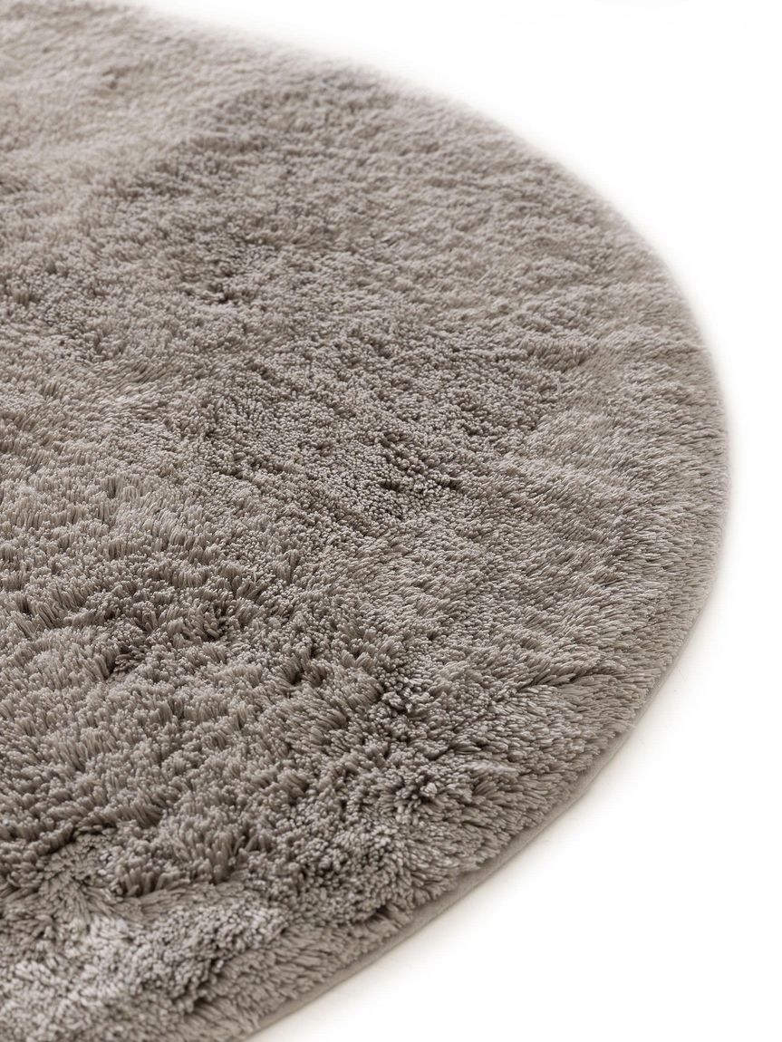 Badematte rund Bamboo Taupe
