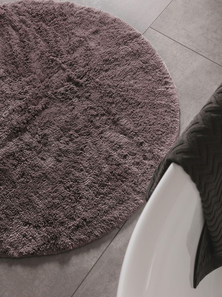Badematte rund Bamboo Violett
