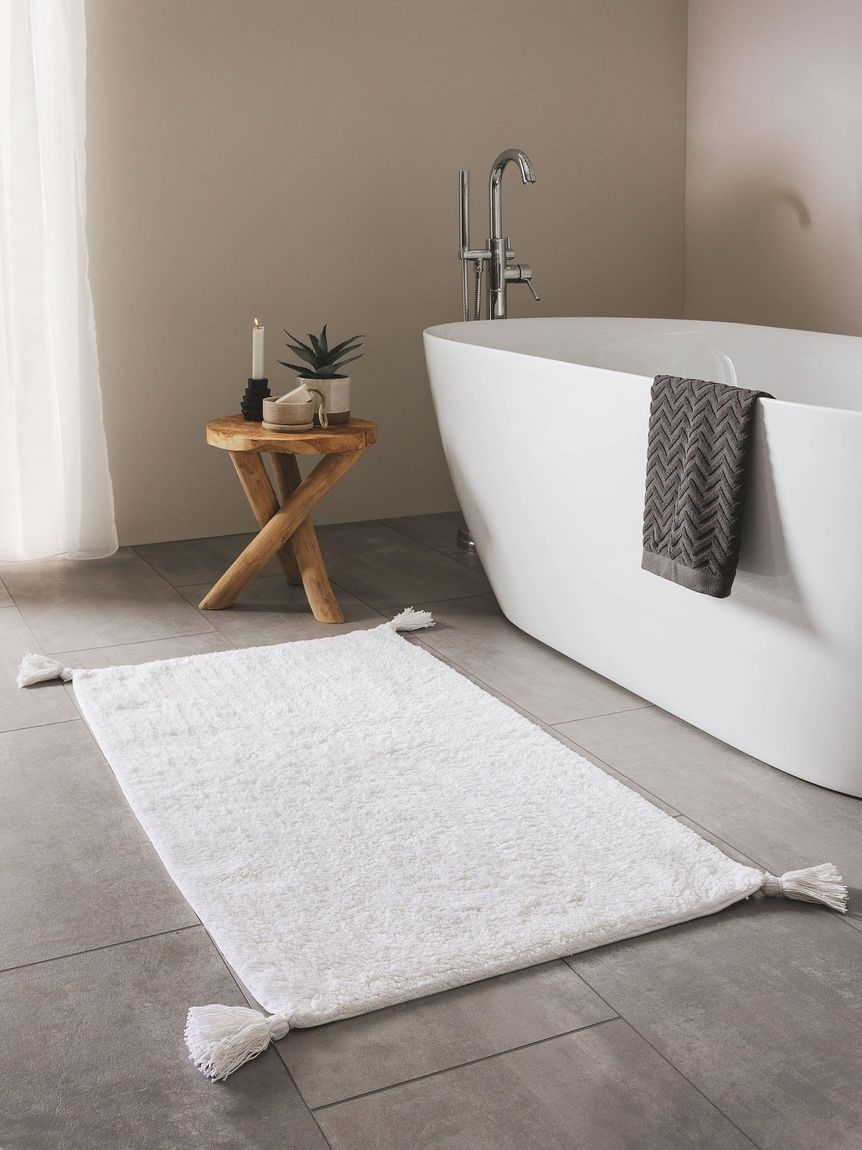 Badematte Flora Creame