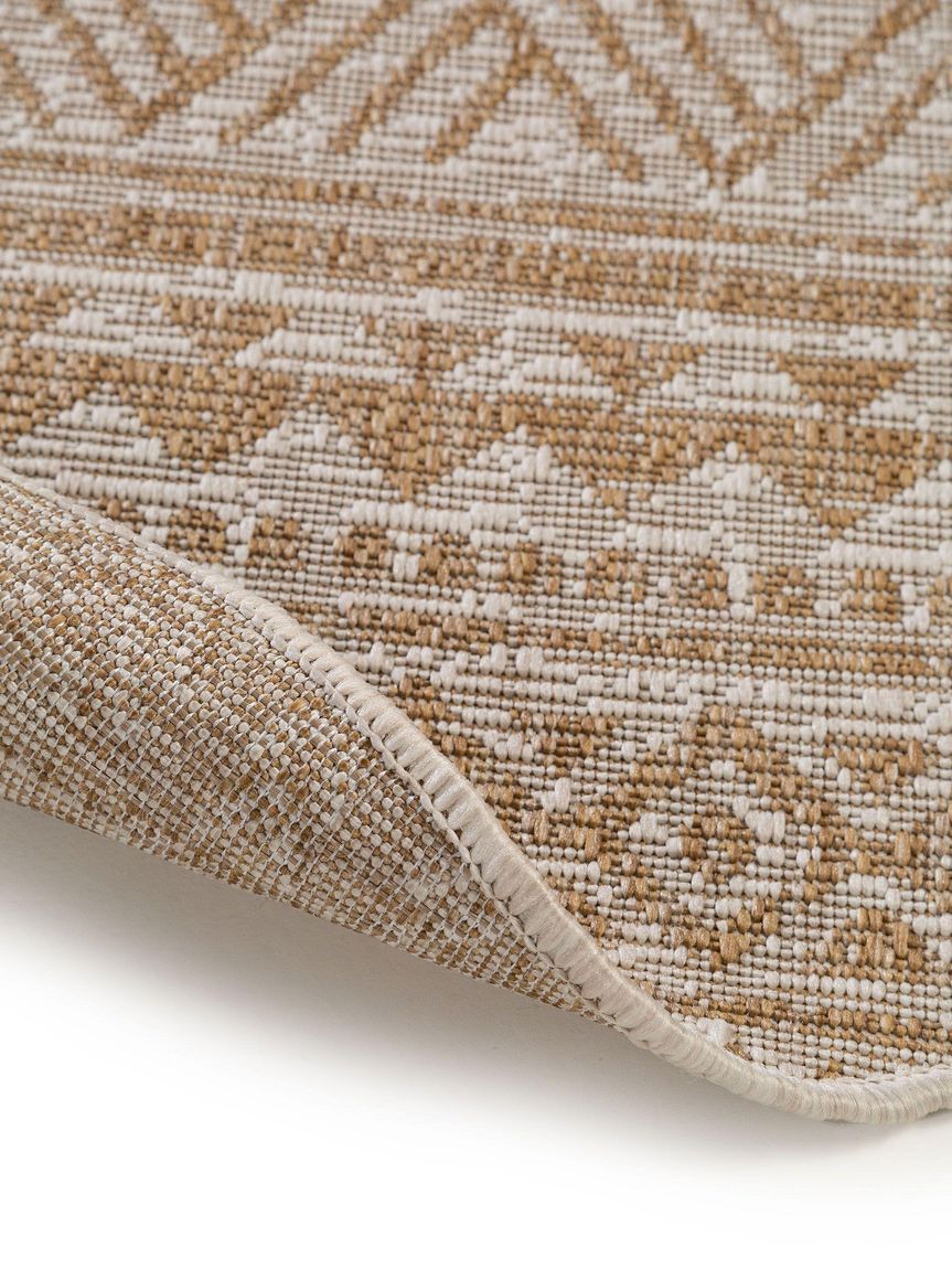 In- & Outdoor Teppich rund Cleo Creame / Beige