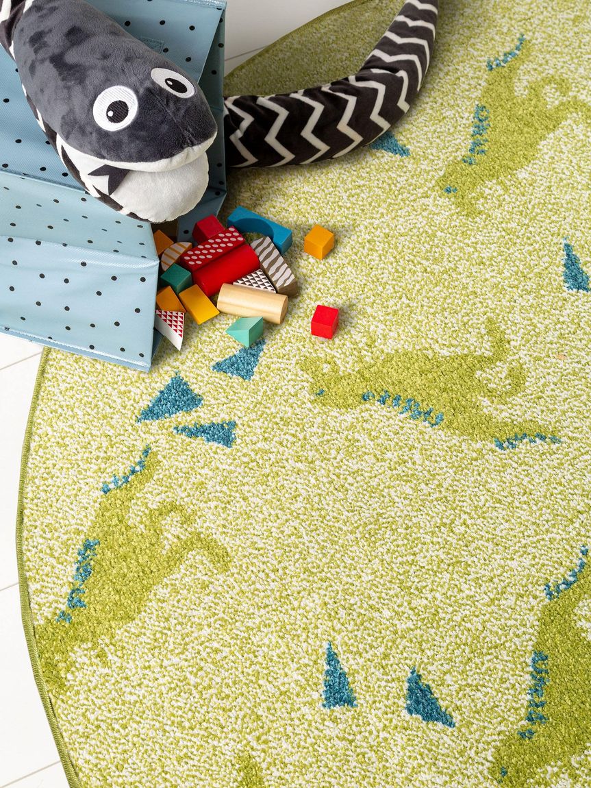Kinderteppich Noa Kid's Ø 120 cm rund Grün