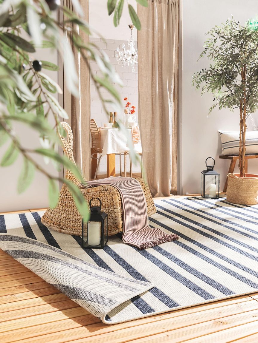 Wendeteppich Terrazzo Grau / Blau