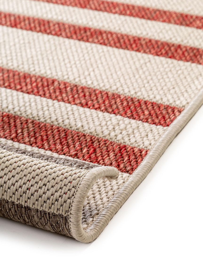 Wendeteppich Terrazzo Beige / Rot
