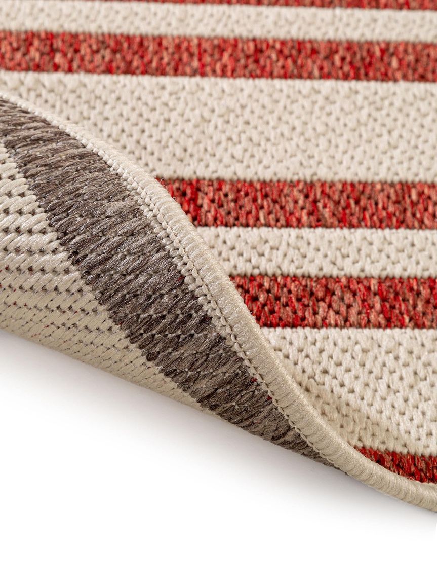 Wendeteppich Terrazzo Ø 120 cm rund Beige / Rot