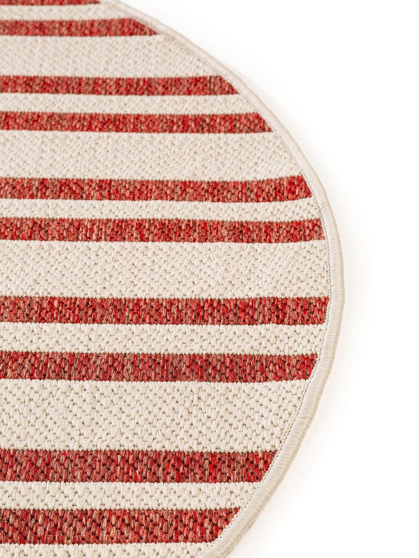 Wendeteppich Terrazzo Ø 120 cm rund Beige / Rot
