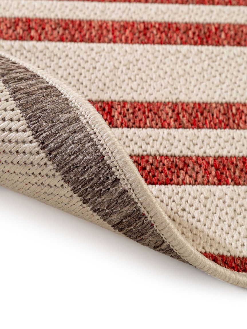 Wendeteppich Terrazzo Ø 120 cm rund Beige / Rot