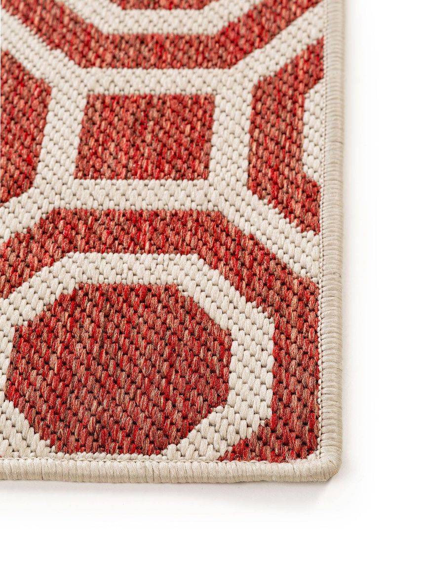 Wendeteppich / Läufer Terrazzo 80x240 cm Beige / Rot