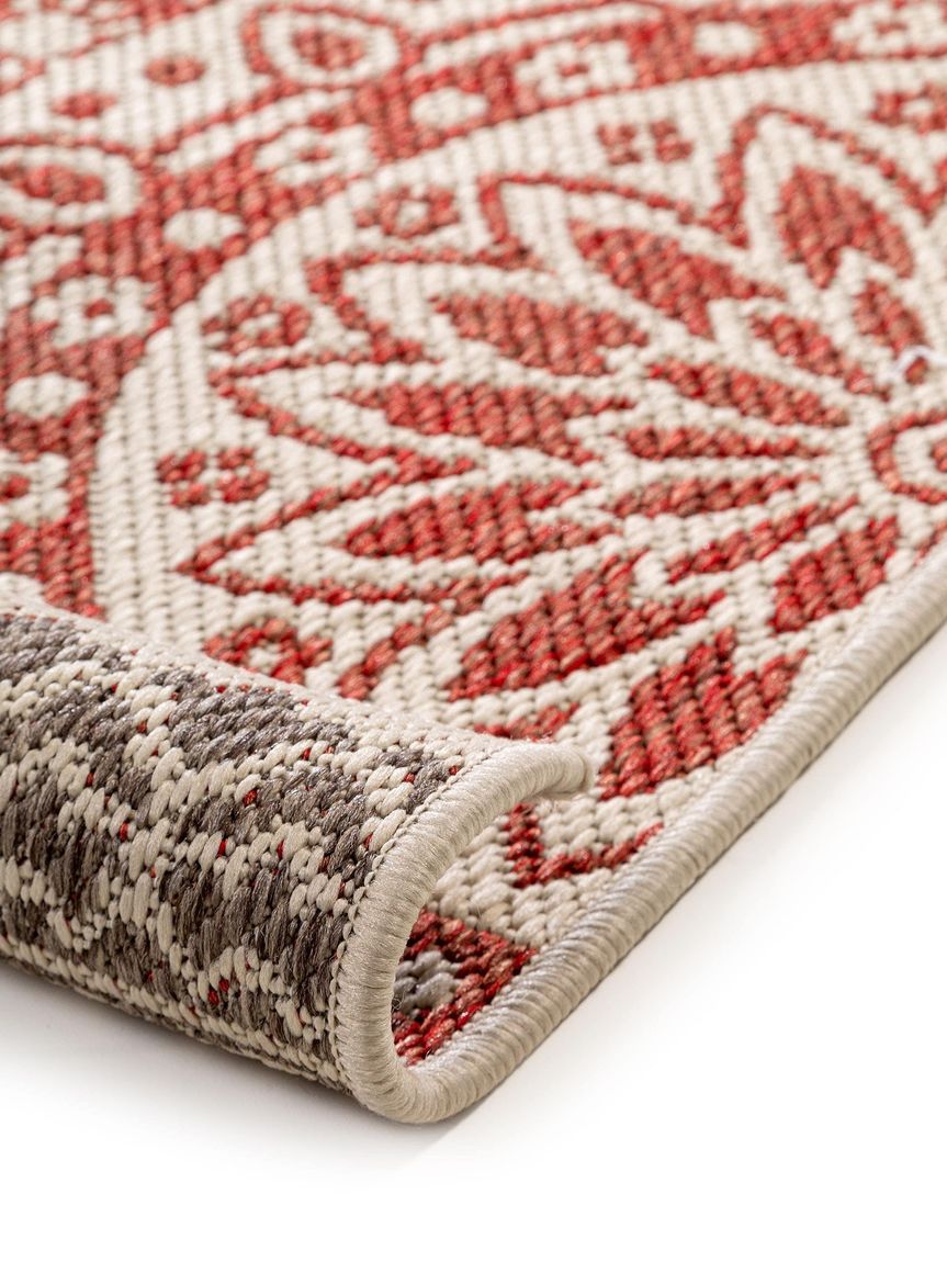 Wendeteppich Terrazzo Beige / Rot