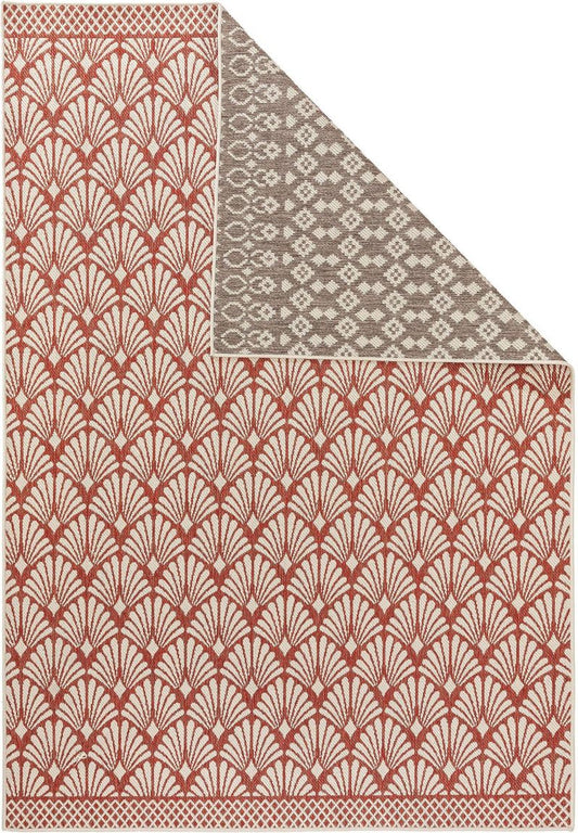 Wendeteppich Terrazzo Beige / Rot