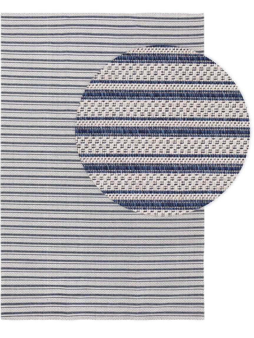 Waschbarer Baumwollteppich Cooper Blau