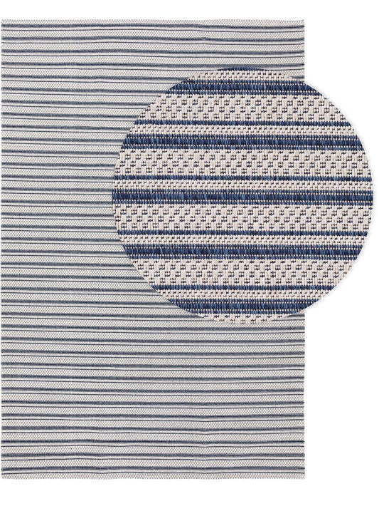 Waschbarer Baumwollteppich Cooper Blau
