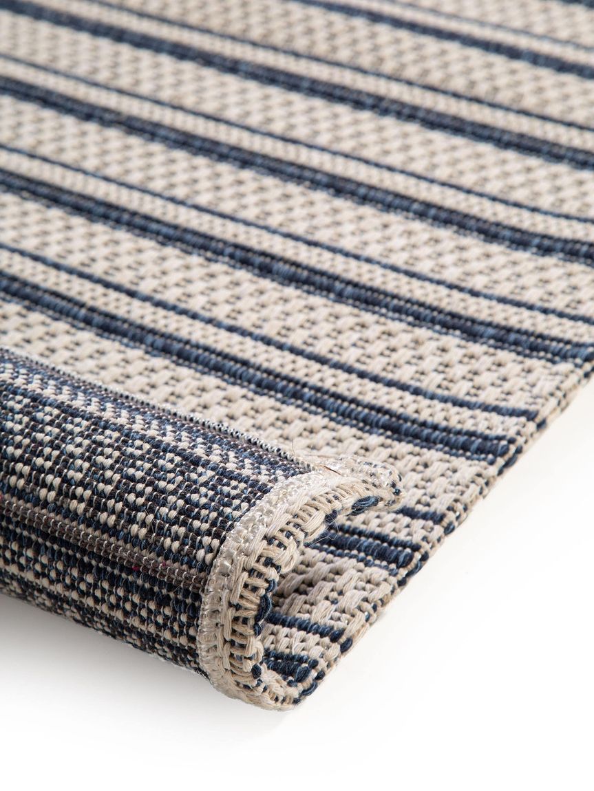 Waschbarer Baumwollteppich Cooper Blau