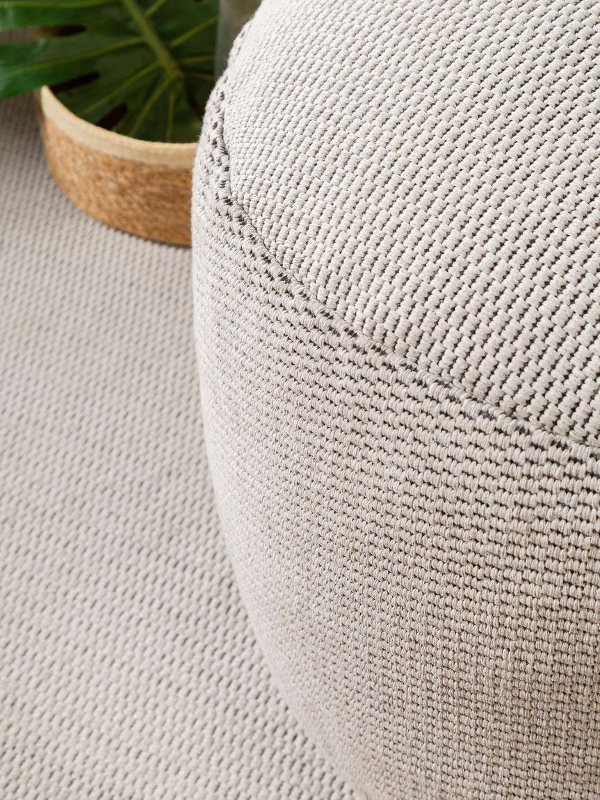 Pouf Bora 55x55x35 cm Hellgrau