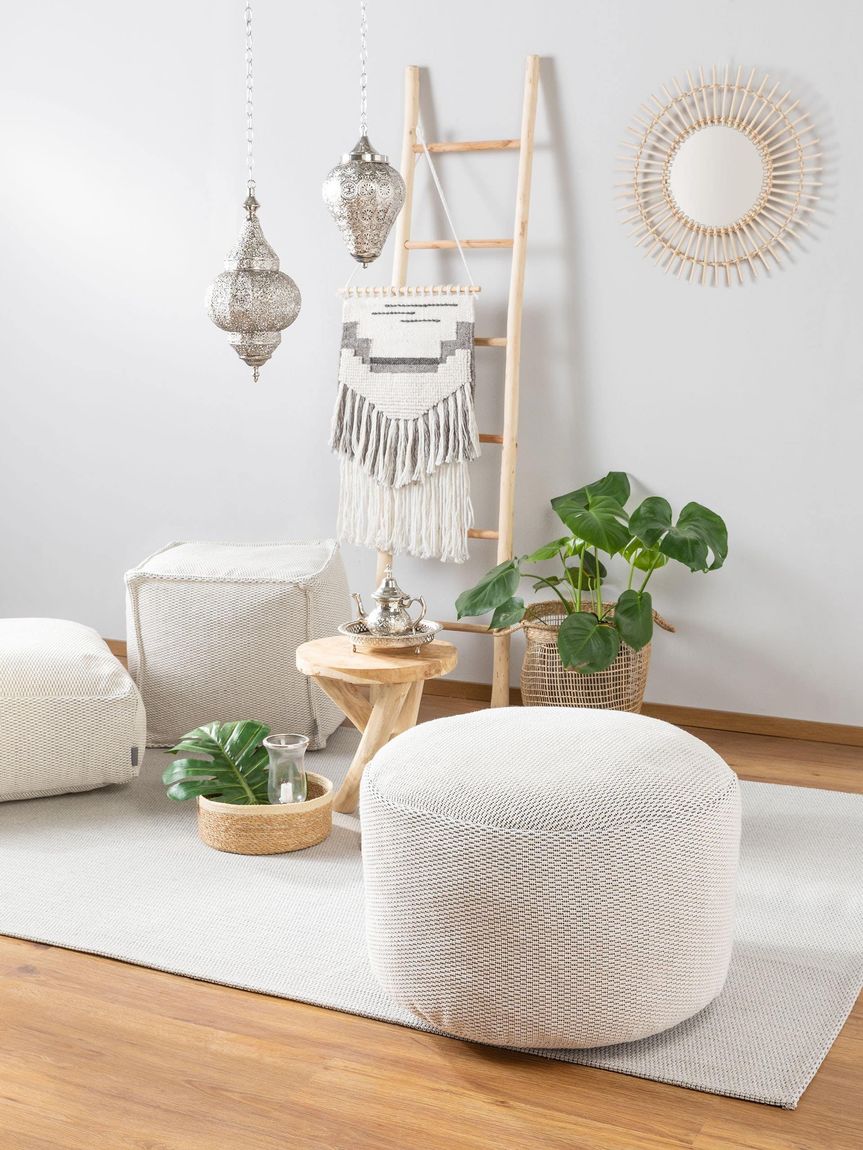 Pouf Bora 55x55x35 cm Creame
